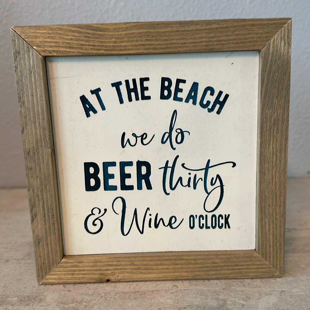 At The Beach‎ Just Saying Decor Sign